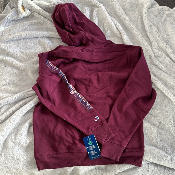Large NTW Maroon/Burgundy Champion Hoodie - Picture 2 of 5